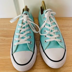 Converse Chuck Taylors. Mint/Aqua color. Like new. Womens 7. Clean. Smoke free.